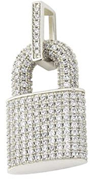 zxcs Silber Farbe Anhänger Halskette 5mm Tenniskette Kubikzircon Charme Choker Für Männer Frauen Hip Hop Schmuck-Platinum Plated,Tennis Chain 46CM