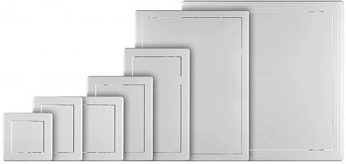 Access Panel High-Grade ABS Plastic Inspection Hatch- Plasterboard & Fuse Box Cover Cabinet-Conceals Wires, Meters, Pipes & More | Fits Flush to Surfaces (200 x 200mm)
