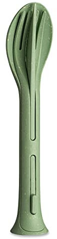 KLIKK POCKET Besteck-Set 3-teilig nature leaf green