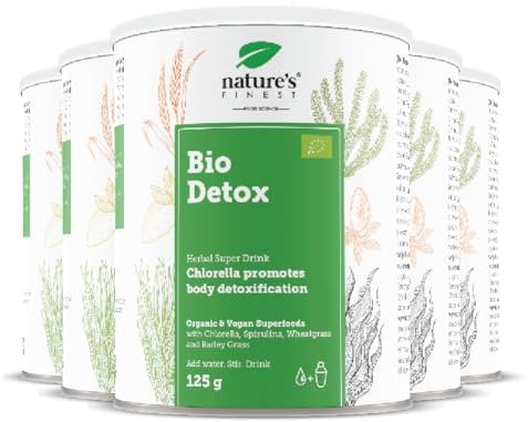 Nature's Finest by Nutrisslim BIO Detox für Erwachsene - Eisen, Vitamin C und Ballaststoffreiche Superfoods, Entgiftung und Stärken Sie das Immunsystem auf Natürliche Weise - Vegan, 625 g
