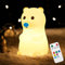 CHWARES Nachtlicht für Kinder, Eisbär Nachtlichter mit Fernbedienung, 7-Farbe Kawaii Lampe, Raum Dekor, USB wiederaufladbar, Nette Lampe Geschenke für Baby, Kinder, Kleinkinder (13-Polar Bear)