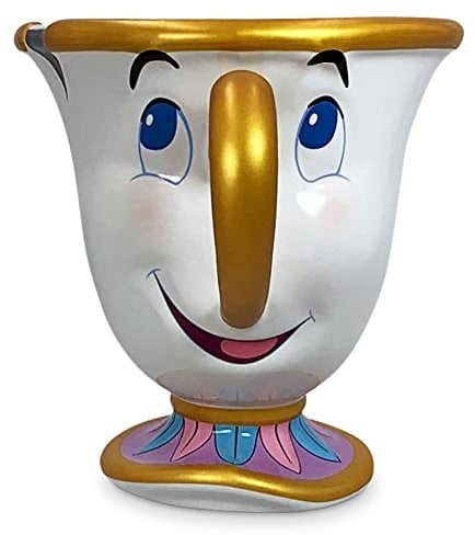 Disney Store Taza de Chip, La Bella y la Bestia, capacidad de 444 ml, taza de cerámica esculpida íntegramente con detalles dorados y un acabado brillante