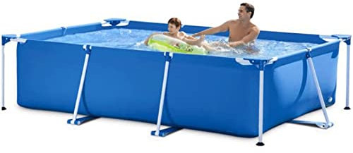 Piscine rectangulaire à crémaillère, Piscine familiale avec Pompe de Filtration et échelle, Piscine Hors Sol pour Jardin extérieur