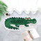 Krokodilförmige Badematte für Badezimmer, niedlicher Tier-Badezimmerteppich, rutschfeste Fußmatte, Cartoon-Alligator, Badezimmer, Duschteppich, saugfähiger Badematte, Spielzimmerteppich, 100x45 cm