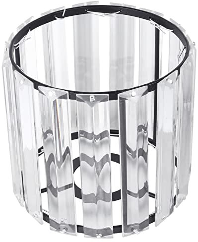 Uonlytech Abat- en Cristal Pendentif en Verre Couvercle De Lampe De Chevet Abat- Clip Lampadaire Noir