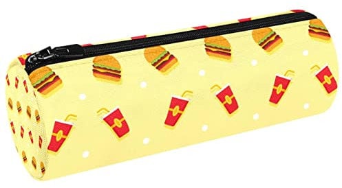 Sambal Poulet Tajine Served with Olives Pot Canvas Pen Case Coin Purse Cosmetic Makeup Bag for Student Stationery School Office Storage, Multi#02., 20x6.3cm/7.9x2.5in, Trousses à crayons