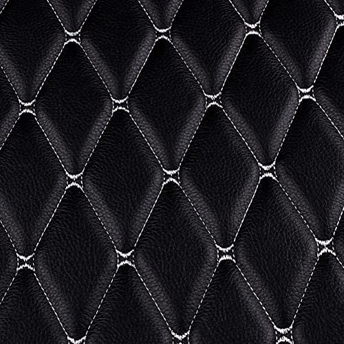 Kunstleder Lederkonzept Kunstleder Polsterstoff Polsterbezug Möbelbezug Möbelstoff Faux PU Leder Stoff Kunstleder für Sofas, Stühle, Kleidung, Accessoires 155 * 100CM,Schwarz #2