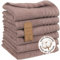 Betully 50x100 cm Handtücher Set 6 Stück aus 100% Baumwolle Schnelltrocknendes 500 gr/m² Türkisches Baumwolle Gästehandtücher Set (Beige)