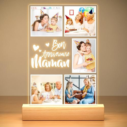 KoxSmar Cadeau Noel Femme Personnalisé, Cadre Photo Personnalisé, Cadre Personnalisé avec Photo, Cadre Photo Personnalise, Cadeau Anniversaire Femme et Homme