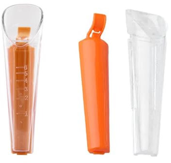 NentMent 2 Pack Yeast Measuring Spoon Transparent Scale Cup 1-6 Grams 6g Weighing Measurer with Sealing Clip Attachement for Bakery Yeast Instant Dry Powder Measurement Containers Bag Bread Making