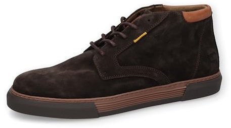 camel active Herren Hoher Sneaker aus Veloursleder Dunkelbraun, menswear-44