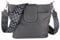MIRROSI® Umhängetasche Damen, Echtleder, Made in Italy, BOHO Style30x24,50x9cm (BXHXT) viel Stauraum, Handtasche, Brusttasche, Crossbody Bag (1 Tasche & 2 Gurte) (Dunkelgrau (BOHO))