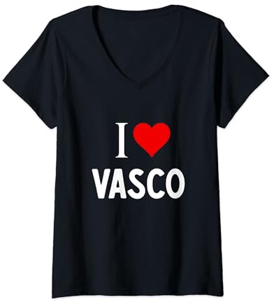 Donna Io amo Vasco Maglietta con Collo a V