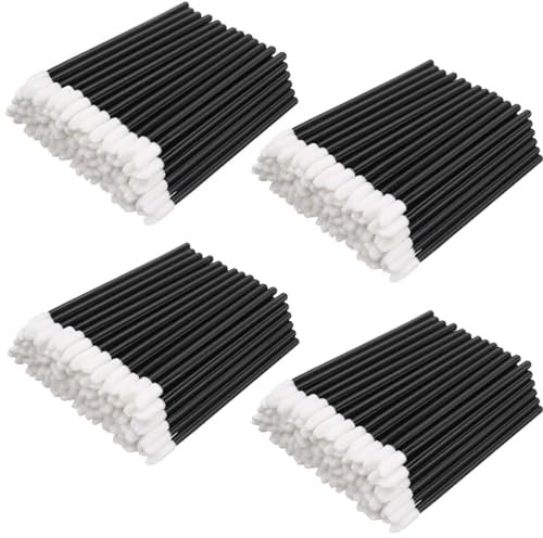 400 Pièces Pinceau à Lèvres, BetterJonny Applicateur Batonnet Brosse à Lèvres Applicateur Levre Lip Brush Pinceaux de Maquillage Parfait Outil de Maquillage Kits(Noir)