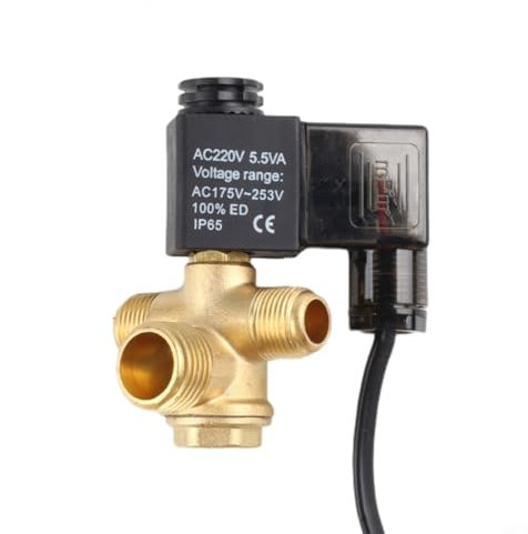 CNANRNANC Geräuschloses Luftkompressor-Magnetventil mit ölfreier Technologie, Auslass, Rückschlagventil, Luftpumpe, Kompressor Pumpen Zubehör(D)