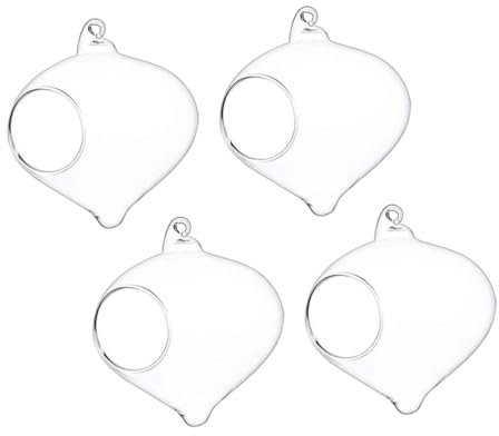 OFFSCH 4er Satz Glas Terrarien Hängende Sukkulenten Pflanzen Halter Modern Wohnkultur