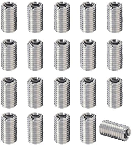 NIYATA 20 Stück Gewindehülse M8 auf M6,Gewinde Adapter M6 auf M8,Gewindebuchse Niro M6,Gewindehülse Edelstahl für Automobilen Dampfturbinen Mechanischen Geräten