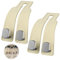 BOENFU 2 Pack Car Seat Hooks, Car Seat Back Storage Hook for Headrest, Car Bag Hook Double Car Hook, Auto Seat Hook Hangers Car Seat Organizer Hooks (Beige -2 Pack)