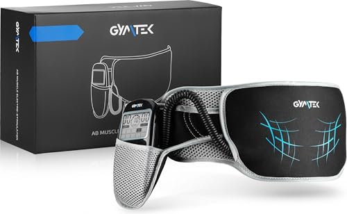 Gymtek® Bauchtrainer Muskelstimulator Bauchmuskeltrainer 10 Modi 99 Intensitäten