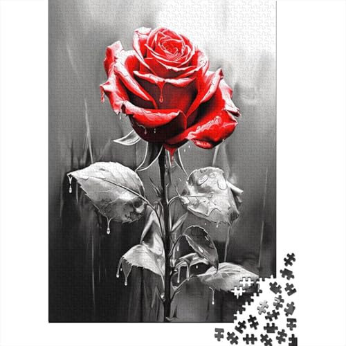 Rose Puzzles 1000 Pezzi Per Adulti, Puzzle Classici Con Stampa Ad Alta Definizione, Gioco Di Famiglia, Team Building, Regali Per Amanti O Amici 1000pcs (75x50cm)