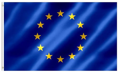 Europäische Union Flagge 90x150 cm Fahne mit Messing-Ösen für Sportveranstaltungen, Partys, Paraden Draußen Deko