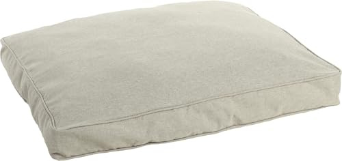 Flamingo Ergonomisches Hundebett Genève Rechteckig Beige – A: 80 cm, B: 60 cm, C: 10 cm, Waschbar, Zart und Stilvoll, Interieur!