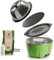 Classe Italy | Barbecue a Carbonella con Griglia in Ghisa, Coperchio cottura forno e Piastra. Da Balcone, Portatile. Include Batteria Ricaricabile, Carbone e Gel per accensione. MASTER GRILLER Verde