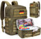 BERTASCHE Lunch Rucksack, 15.6 Zoll Laptop Rucksack mit Kühltasche, 2-IN-1 Arbeitrucksack für Herren, Arbeit, Uni, Picknick, Molle, militär, khaki