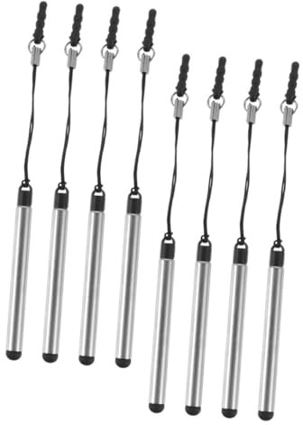 Mikikit 8piezas Mini Stylus Pen Capacitivo Retráctil Lápiz Táctil para Pantallas De Teléfonos y Tablets y Portátil para Dibujar y