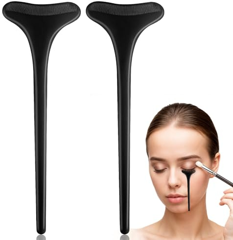 TIESOME Lot de 2 protections de mascara réutilisables en silicone noir pour débutants