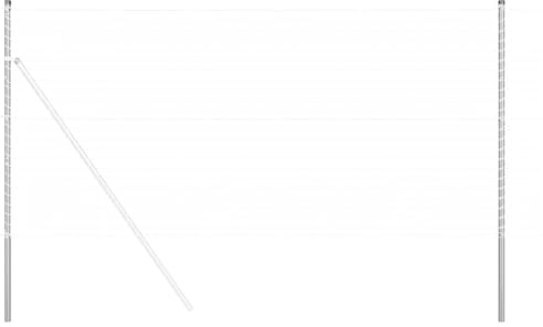 vidaXL Gartenzaunpfosten Silber 130 cm, pulverbeschichtet, aus verzinktem Stahl, rostfrei. 12 Pfosten mit Kappen und Schrauben inklusive, ideal für Beete, UV-beständiger Zaun.