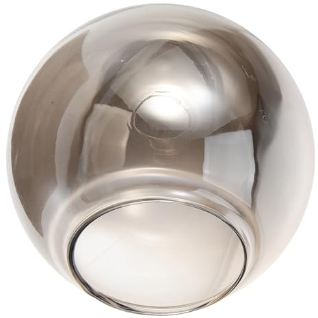 Ipetboom Rund 25cm Glas Lampenschirm Rauchglas für Pendellampen und Wandleuchten Ersatz mit Robuster Oberfläche für Schlafzimmer