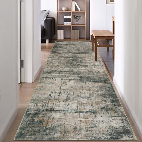 Famibay Teppich Läufer Flur 80x300 Teppich Küche Läufer rutschfest Teppichläufer Flur Waschbar Lang Flurteppich für Küche Schlafzimmer Wohnzimmer Korridor