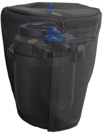 QOXEZY Filter-Hitzeschild-Isolationsabdeckung für Druck-Biopool-Teichfilter, Schwarz, 33 x 40,6 cm