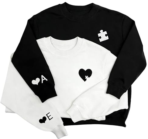 JLSKCN Partner Hoodies Set Personalisiert, Couple Hoodie Sets, Pullover Selbst Gestalten, Personalisierte Geschenke für Paare Männer Frauen, Hochzeitstag Geburtstag