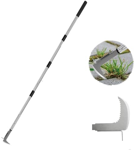 MeYuxg Coltello diserbante manuale, 138-105-69 cm, regolabile diserbatore a manico lungo, ergonomico diserbatori manuali, adatto per lavori di giardinaggio e manutenzione dei prati