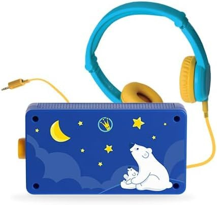 Lunii - Ma 1ère Casque Audio - La conteuse des Premiers Moments + 50 comptines, berceuses et 30mn de bruits Blancs Inclus à télécharger - Boîte à Histoires pour Enfant - Fabriquée en France