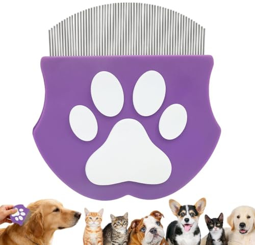 Peigne à chat | Démêloirs en acier inoxydable | Démêloir pour chat | Pour maison, vétérinaire, spa, brossage quotidien et extérieur, poils longs et courts, chiots, chatons