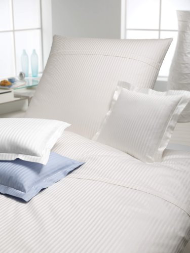 Elegante 2356 Maco-Satin Bettwäscheset Milano 135/200 und 80/80, Farbe weiss (0)