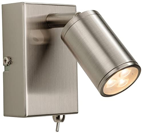 Firstlight 3453BS 4W Orion LED Wall Light, Brushed Steel