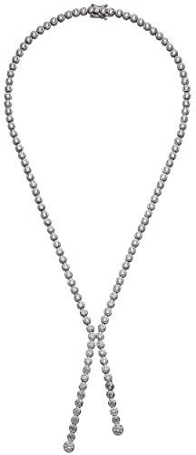 Jobo Damen-Halskette aus 925 Sterling Silber mit Zirkonia 42 cm