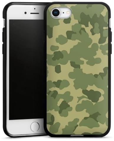 DeinDesign Silikon Hülle kompatibel mit Apple iPhone 7 Case schwarz Handyhülle Bundeswehr Muster Camouflage