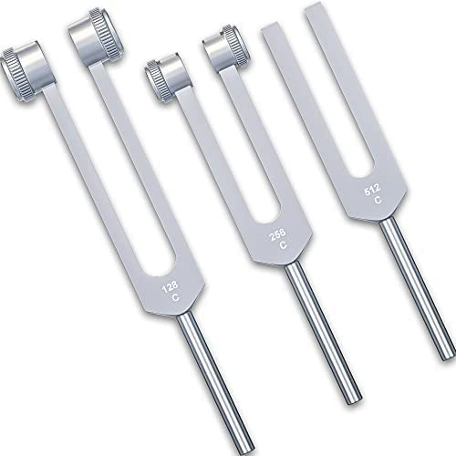 Set of 3 pcs Aluminum Sensory Tuning Forks C 128 256 512