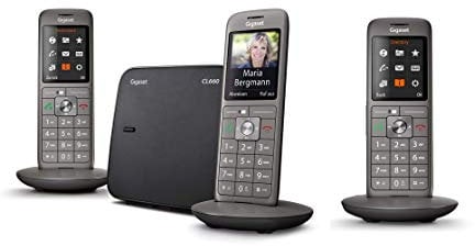 Gigaset CL660 Trio Set aus kabellosen Festnetztelefonen, anthrazitgrau