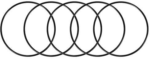 Nitrilkautschuk O-Ring Innendurchmesser 120 mm Außendurchmesser 130 mm Breite 5 mm Runddichtung Schwarz 5 Stück