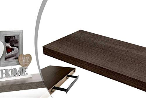 GICOS IMPORT EXPORT SRL Mensola da Parete pensile scaffale in Legno MDF da Muro Colore wengè 40 * 25 * 4 cm DOU-788901