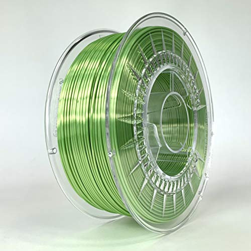 Devil Design | Filament | Silk bright green - helles grün | 1.75 | 1kG | für Anfänger und Fortgeschrittene | Top Haftung | wenig Stringing | leicht zu drucken | verzugsarm und geruchslos