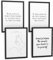 Papierschmiede® Premium Spruchbilder Set 4er mit Rahmen, DIN A4 fertig gerahmt (Material und Farbe wählbar) Motiv: Coco Elegance, Poster Bilder Set mit Sprüchen, Typografie Wohnzimmer Schlafzimmer