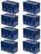 VENO 8 Pack Extra Large Moving Storage Bags with Zips, Heavy-Duty Organizer Tote, Moving Box Alternative, Packing Supplies, Clothes Storage Bin, Tag Pocket for Label, Water-Resistant (Blue, 8 Pack)