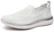 HKR Zapatos Mujer Sin Cordones con Memory Foam Comodas Arch Zapatillas Casual Zapato Caminar y Tenis Blancas 38 EU